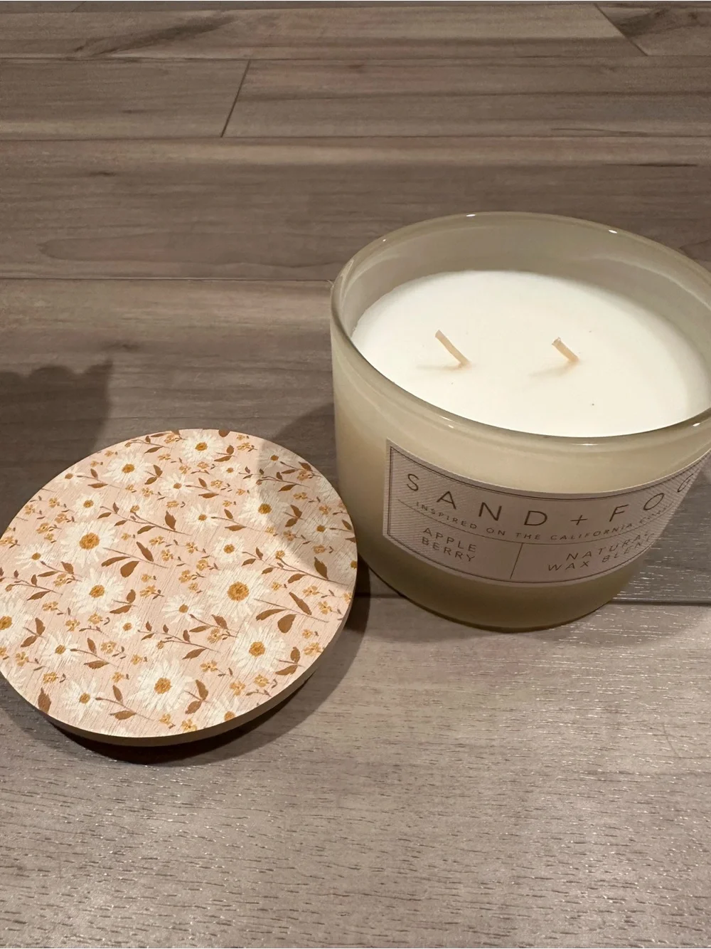 White Scented Two-Wick Candle — Neutral White